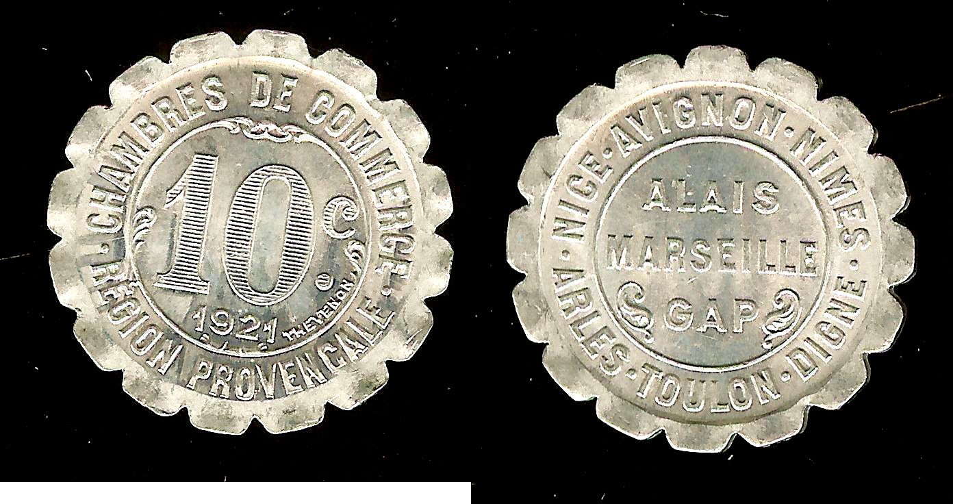 Provence(Regiont) 10 centimes 1921 BU